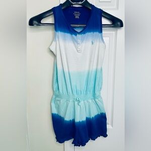 Polo Ralph Lauren Kids Blue Tie Dye Romper